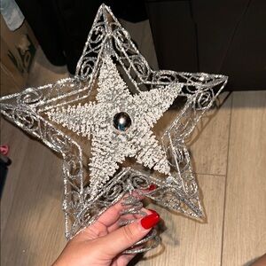 Silver Star Tree Topper